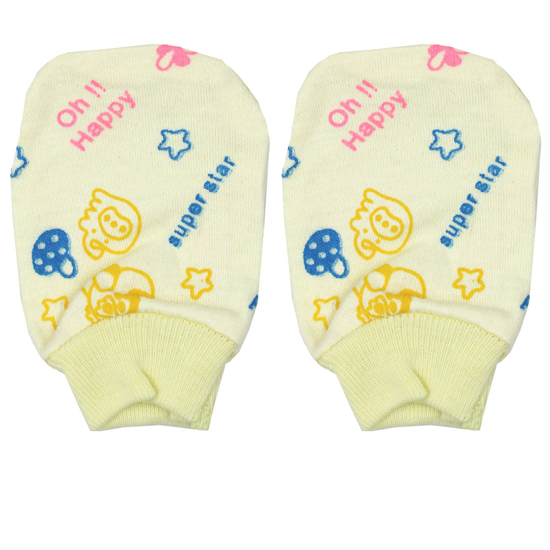 Newborn Premium Cotton Housiry Rib Mittens Set/Hand Gloves (0-6 Months, Pack of 12)