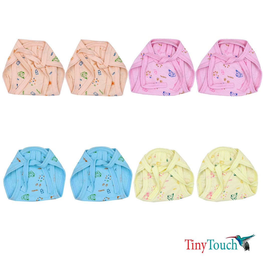 Newborn Nappy Langot, Cloth Diaper (Pack of 8) (Random Print)